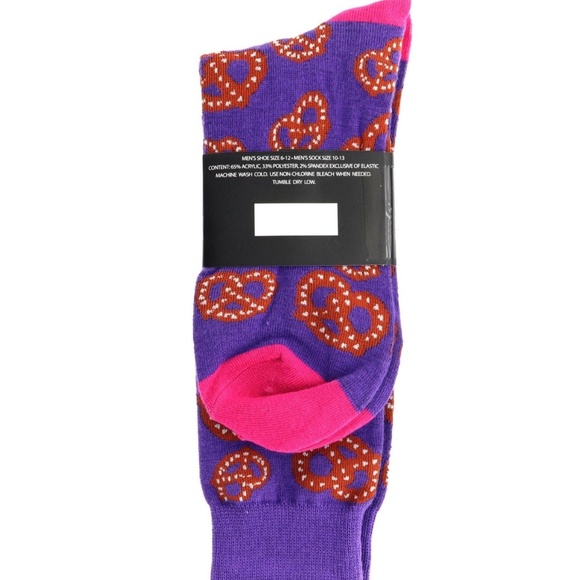 Marc Ecko "Pretzel" Purple Novelty Dress Socks - Picture 2 of 5